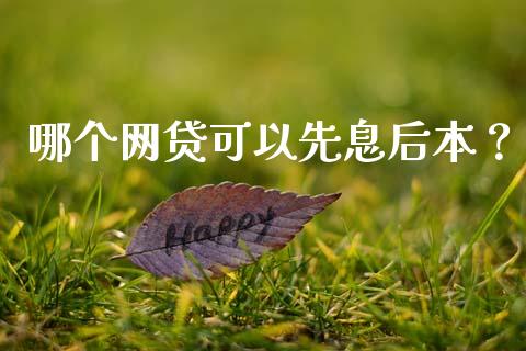 哪个网贷可以先息后本？_https://www.qdlswl.com_股票_第1张