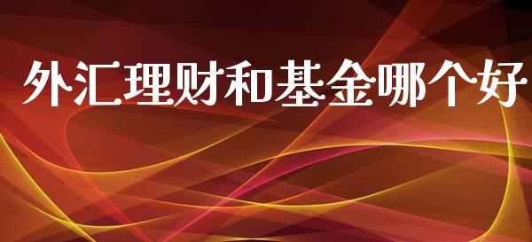 外汇理财和基金哪个好_https://www.qdlswl.com_理财_第1张