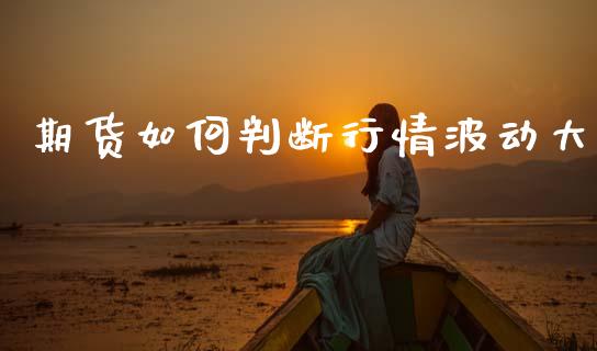 期货如何判断行情波动大_https://www.qdlswl.com_直播_第1张