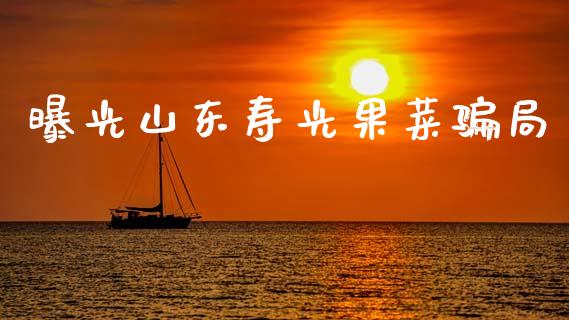 曝光山东寿光果菜骗局_https://www.qdlswl.com_期货_第1张