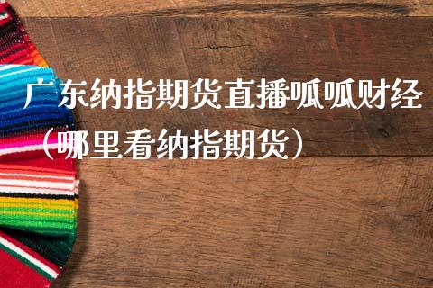 广东纳指期货直播呱呱财经（哪里看纳指期货）_https://www.qdlswl.com_直播_第1张