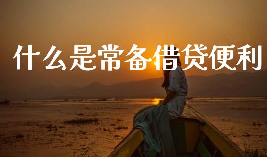 什么是常备借贷便利_https://www.qdlswl.com_基金_第1张