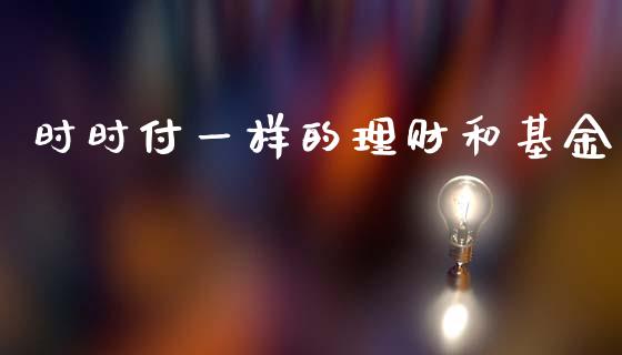 时时付一样的理财和基金_https://www.qdlswl.com_理财_第1张