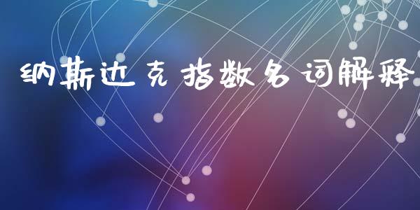 纳斯达克指数名词解释_https://www.qdlswl.com_期货_第1张
