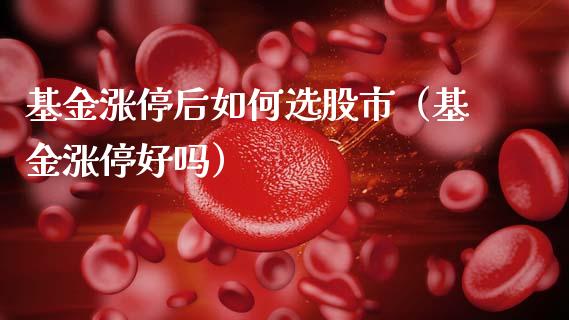 基金涨停后如何选股市（基金涨停好吗）_https://www.qdlswl.com_理财_第1张