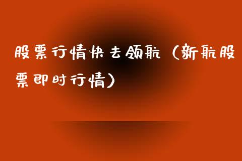 股票行情快去领航（新航股票即时行情）_https://www.qdlswl.com_股票_第1张