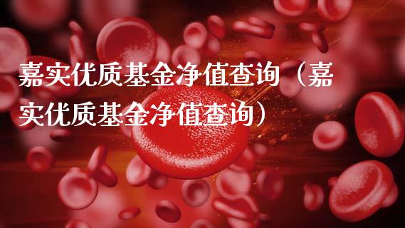 嘉实优质基金净值查询（嘉实优质基金净值查询）_https://www.qdlswl.com_理财_第1张