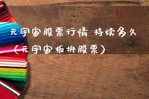 元宇宙股票行情 持续多久（元宇宙板块股票）_https://www.qdlswl.com_外盘_第1张