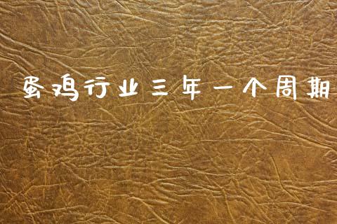 蛋鸡行业三年一个周期_https://www.qdlswl.com_股指_第1张