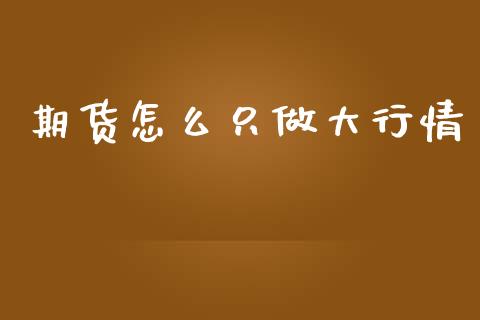 期货怎么只做大行情_https://www.qdlswl.com_期货_第1张
