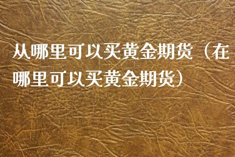 从哪里可以买黄金期货（在哪里可以买黄金期货）_https://www.qdlswl.com_股指_第1张