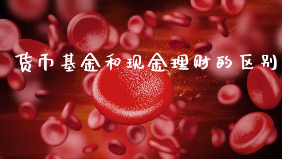 货币基金和现金理财的区别_https://www.qdlswl.com_理财_第1张
