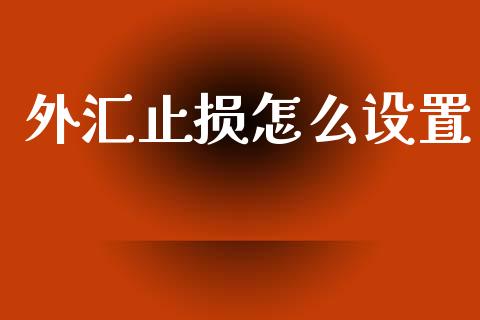 外汇止损怎么设置_https://www.qdlswl.com_股票_第1张