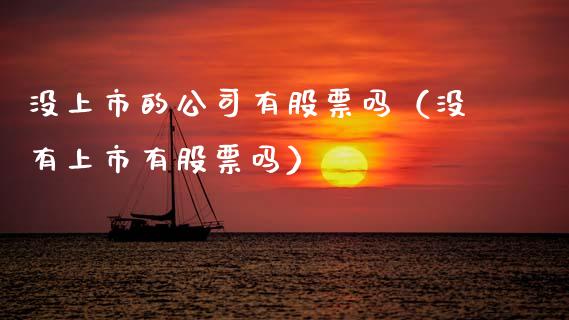没上市的公司有股票吗（没有上市有股票吗）_https://www.qdlswl.com_股票_第1张