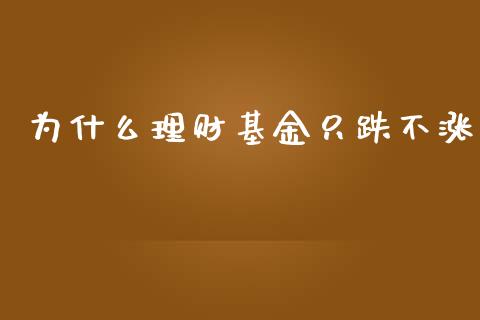为什么理财基金只跌不涨_https://www.qdlswl.com_理财_第1张