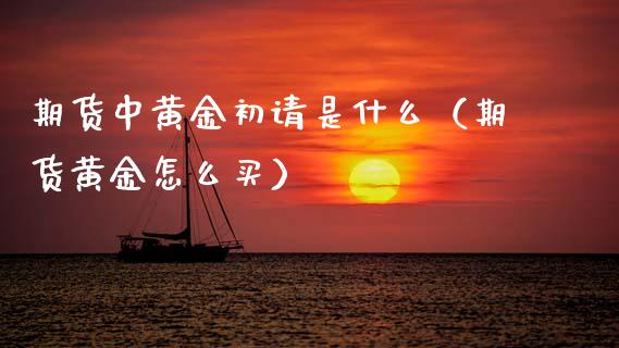 期货中黄金初请是什么（期货黄金怎么买）_https://www.qdlswl.com_期货_第1张