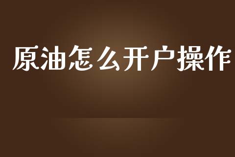 原油怎么开户操作_https://www.qdlswl.com_内盘_第1张