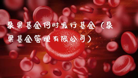 泉果基金何时发行基金（泉果基金管理有限公司）_https://www.qdlswl.com_理财_第1张