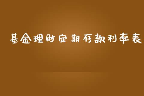 基金理财定期存款利率表_https://www.qdlswl.com_基金_第1张