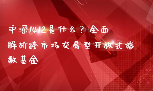 沪深1412是什么？全面解析跨市场交易型开放式指数基金_https://www.qdlswl.com_直播_第1张