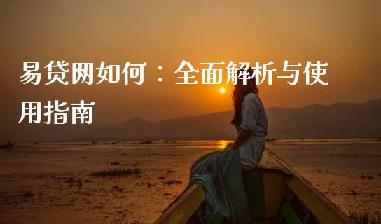 易贷网如何：全面解析与使用指南_https://www.qdlswl.com_理财_第1张