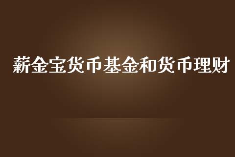 薪金宝货币基金和货币理财_https://www.qdlswl.com_基金_第1张