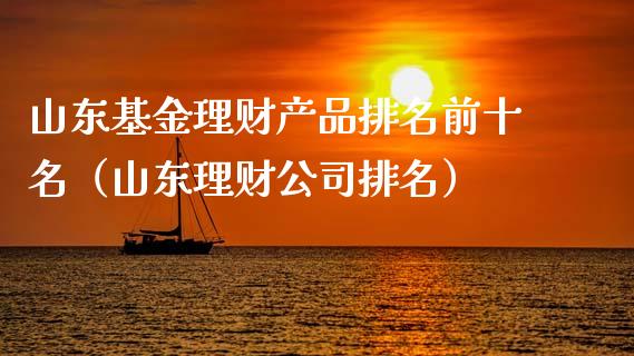山东基金理财产品排名前十名（山东理财公司排名）_https://www.qdlswl.com_理财_第1张