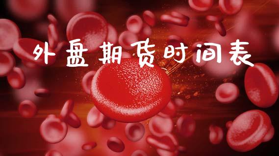 外盘期货时间表_https://www.qdlswl.com_直播_第1张