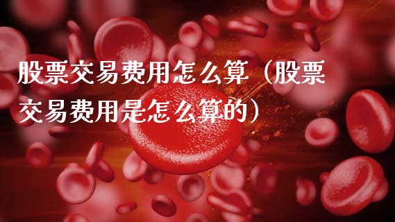 股票交易费用怎么算（股票交易费用是怎么算的）_https://www.qdlswl.com_外盘_第1张