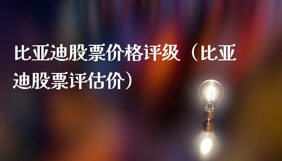 比亚迪股票价格评级（比亚迪股票评估价）_https://www.qdlswl.com_内盘_第1张