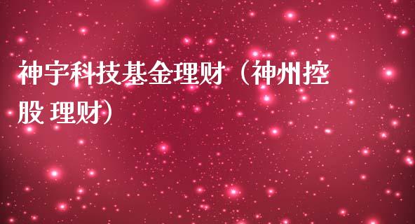 神宇科技基金理财（神州控股 理财）_https://www.qdlswl.com_基金_第1张