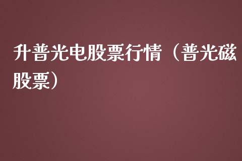 升普光电股票行情（普光磁股票）_https://www.qdlswl.com_股票_第1张