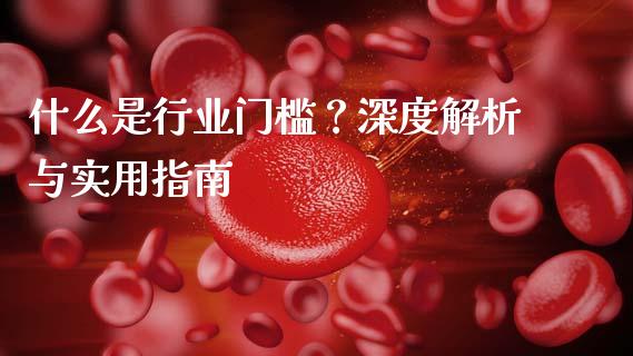 什么是行业门槛？深度解析与实用指南_https://www.qdlswl.com_内盘_第1张