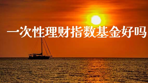 一次性理财指数基金好吗_https://www.qdlswl.com_理财_第1张