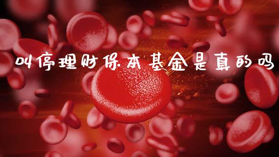 叫停理财保本基金是真的吗_https://www.qdlswl.com_基金_第1张