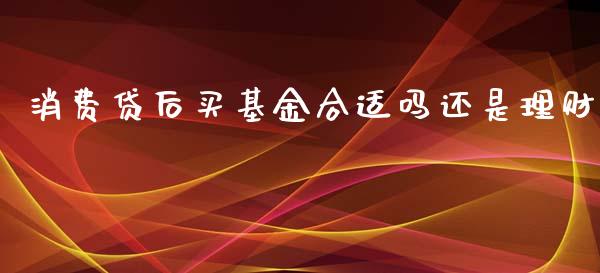 消费贷后买基金合适吗还是理财_https://www.qdlswl.com_理财_第1张