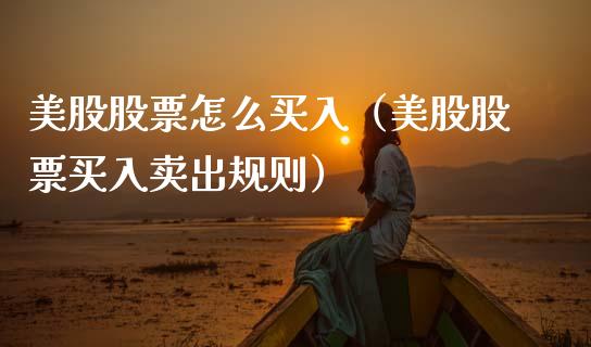 美股股票怎么买入（美股股票买入卖出规则）_https://www.qdlswl.com_外盘_第1张