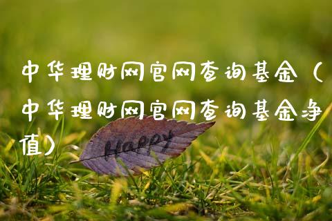 中华理财网官网查询基金（中华理财网官网查询基金净值）_https://www.qdlswl.com_理财_第1张