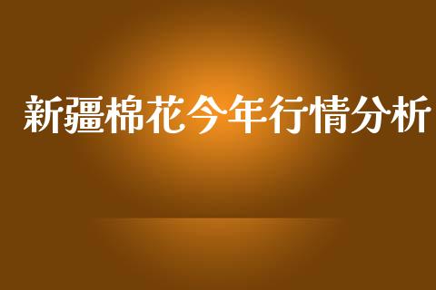 新疆棉花今年行情分析_https://www.qdlswl.com_期货_第1张