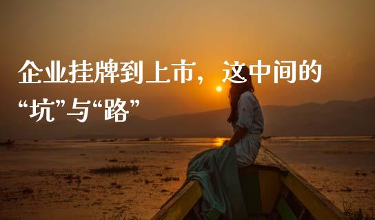 企业挂牌到上市，这中间的“坑”与“路”_https://www.qdlswl.com_股票_第1张