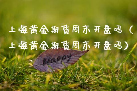 上海黄金期货周末开盘吗（上海黄金期货周末开盘吗）_https://www.qdlswl.com_期货_第1张