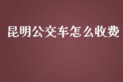 昆明公交车怎么收费_https://www.qdlswl.com_直播_第1张