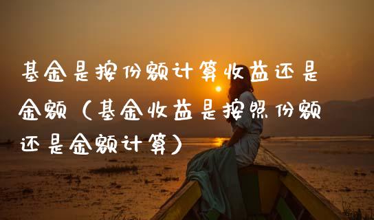 基金是按份额计算收益还是金额（基金收益是按照份额还是金额计算）_https://www.qdlswl.com_理财_第1张