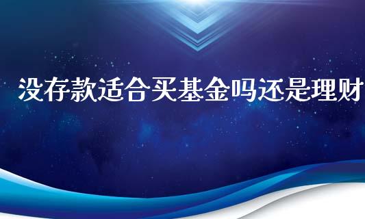 没存款适合买基金吗还是理财_https://www.qdlswl.com_理财_第1张