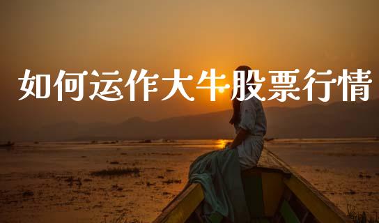 如何运作大牛股票行情_https://www.qdlswl.com_外盘_第1张