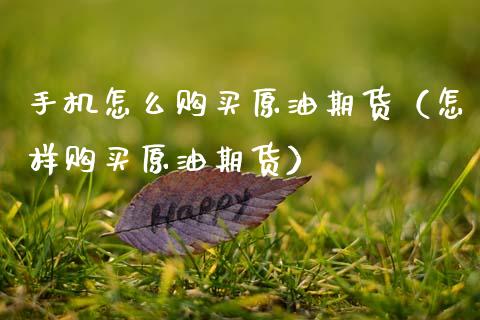 手机怎么购买原油期货（怎样购买原油期货）_https://www.qdlswl.com_股指_第1张