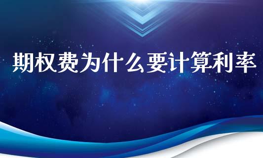 期权费为什么要计算利率_https://www.qdlswl.com_基金_第1张