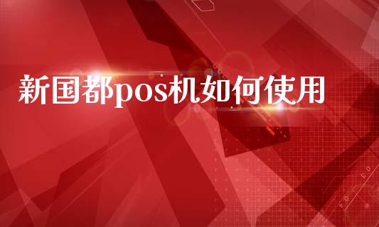 新国都pos机如何使用_https://www.qdlswl.com_理财_第1张