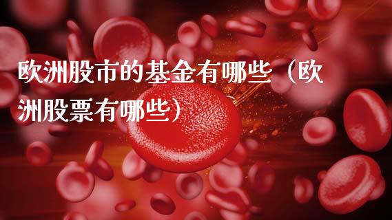 欧洲股市的基金有哪些（欧洲股票有哪些）_https://www.qdlswl.com_理财_第1张