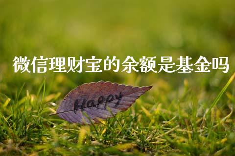微信理财宝的余额是基金吗_https://www.qdlswl.com_基金_第1张